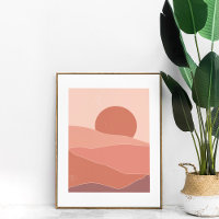 Resumen de Boho Naranja quemado SunsetPrint