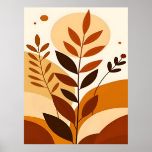 Póster Resumen de Boho y moderna imagen prediseñada impri