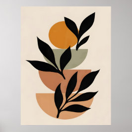 Póster Resumen de Boho y moderna imagen prediseñada impri