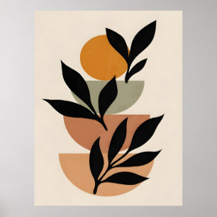 Póster Resumen de Boho y moderna imagen prediseñada impri