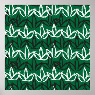 Póster Resumen de brotes de pincel de roca patrón sin cos