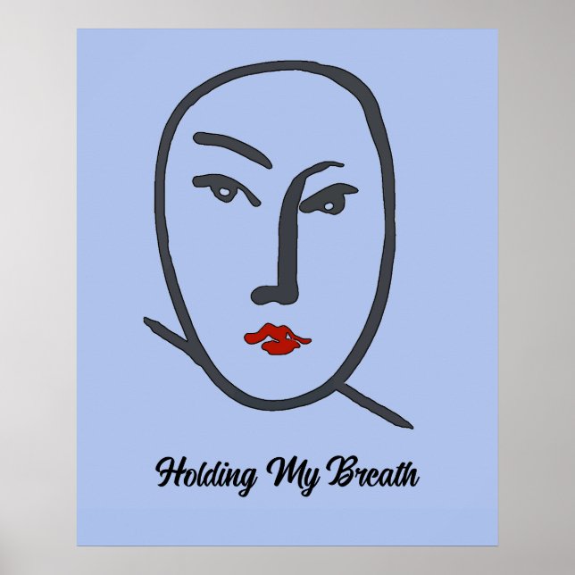 Póster Resumen de caras azules (Frente)