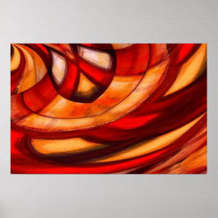 Póster Resumen de Círculos Fractales Poster Imprimir