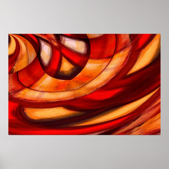 Póster Resumen de Círculos Fractales Poster Imprimir (Frente)