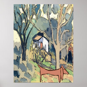 Póster Resumen de Dachshund en Woods