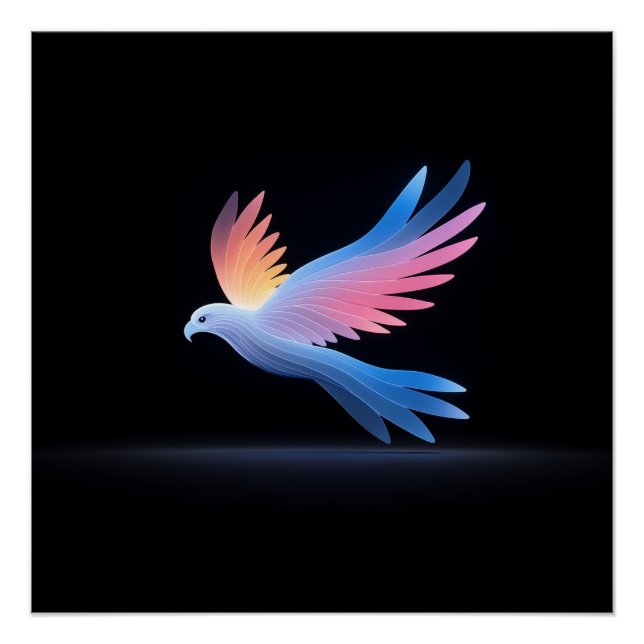 Póster Resumen de diseño de aves coloridas (Anverso)