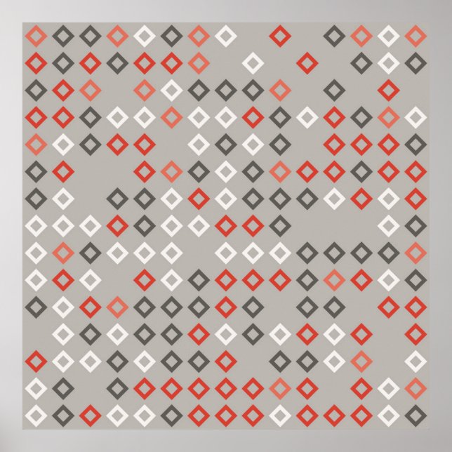 Póster Resumen de diseño de patrones geométricos, arte, f (Frente)