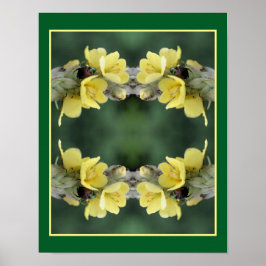 Póster Resumen De Escarabajo En Flor De Mullein Silvestre
