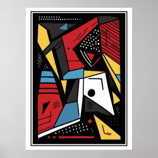 Póster Resumen de estilo geométrico angular