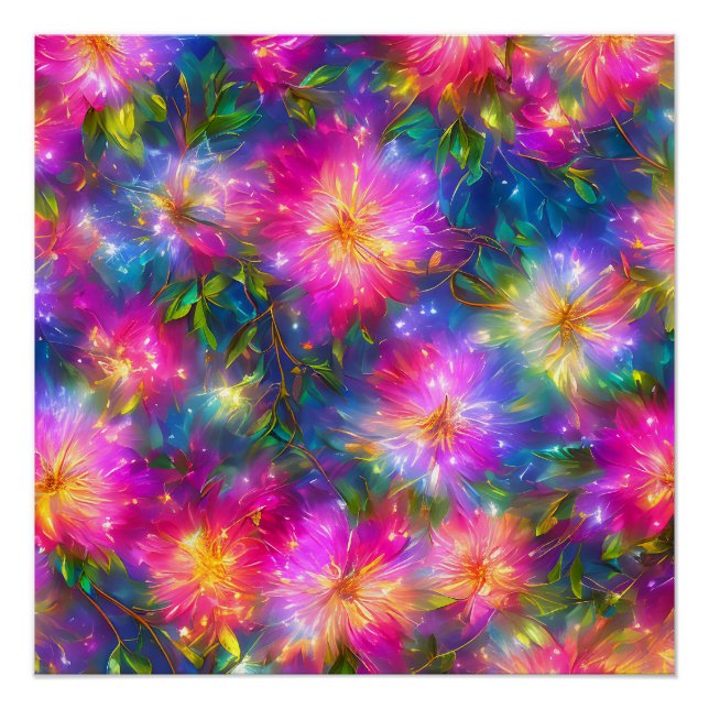 Póster Resumen de explosiones florales (Anverso)