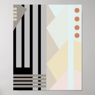 Póster Resumen de figuras geométricas coloridas