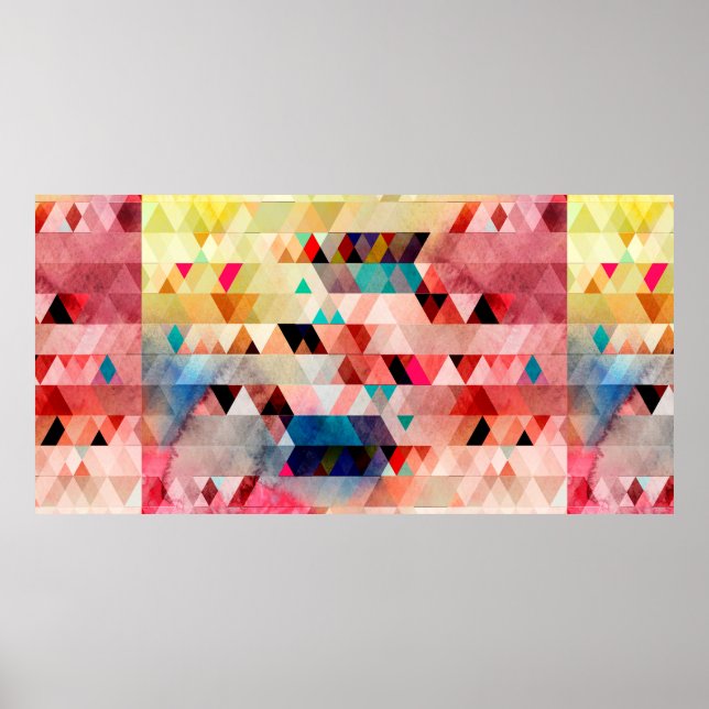 Póster Resumen de fondo acuático colorido brillante con (Frente)