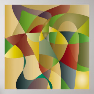 Póster Resumen de fondo coloreado decorativo abstracto, a