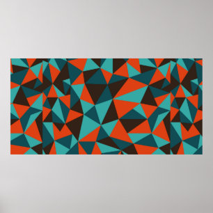 Póster Resumen de fondo geométrico retro - Vintage