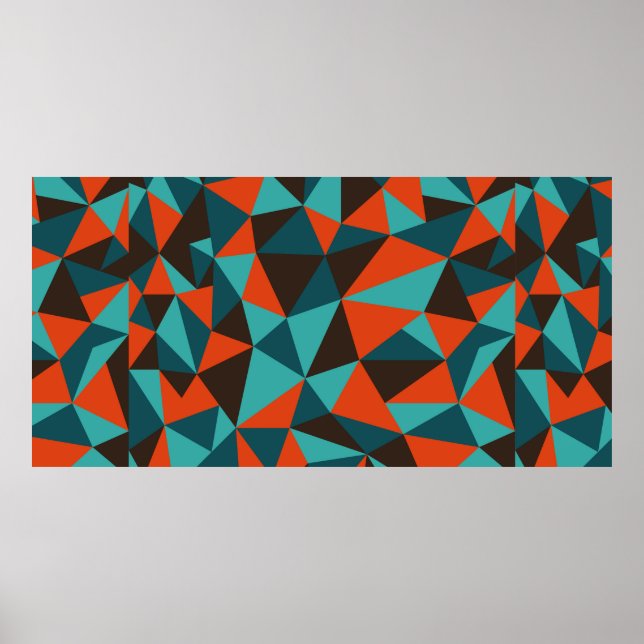 Póster Resumen de fondo geométrico retro - Vintage (Frente)