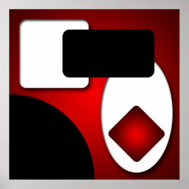 Póster Resumen de formas rojas modernas y ricas AP006