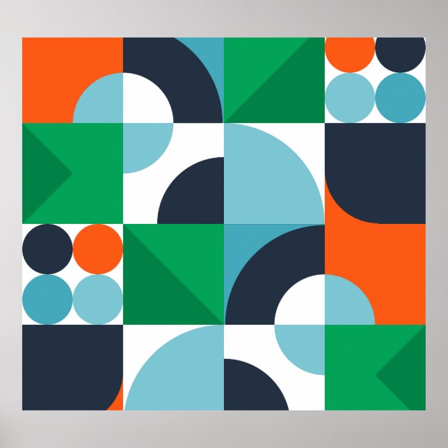 Póster Resumen de formas y formas simples (Frente)