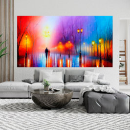 Póster Resumen de Francia de París trabajando bajo la llu