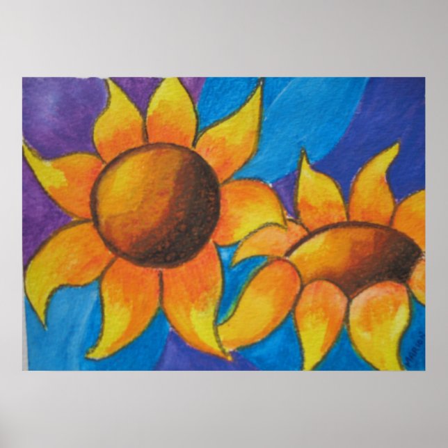 Póster Resumen de girasoles (Frente)