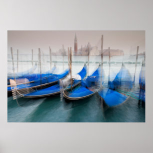 Póster Resumen de góndolas, Venecia