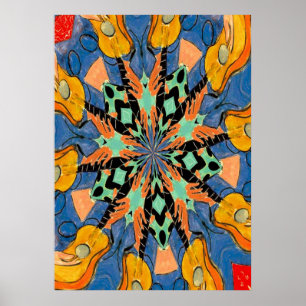 Póster Resumen de Guitars con estilo de cristal de Stain