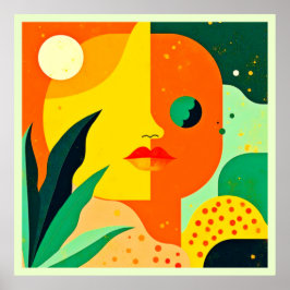 Póster Resumen de la barra de color de la cara