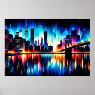 Póster Resumen de la ciudad de Nueva York 1103