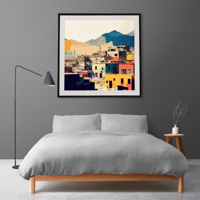 Póster Resumen de la ciudad Minimalista Ilustracion Afgan (Subido por el creador)