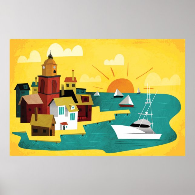 Póster Resumen de la ciudad portuaria (Frente)