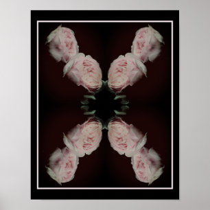 Póster Resumen de la cosecha del par de rosas rosadas