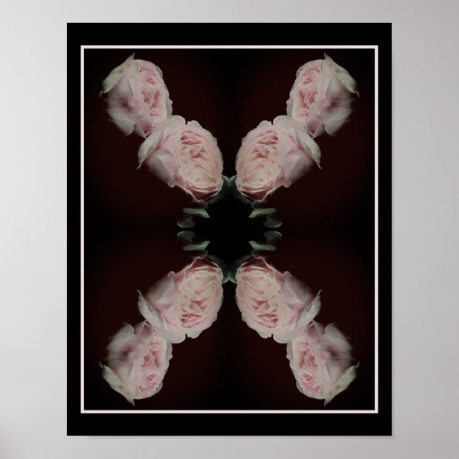 Póster Resumen de la cosecha del par de rosas rosadas (Frente)