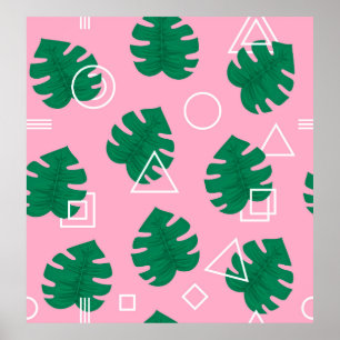 Póster Resumen de la costura de geometría hipster de esti