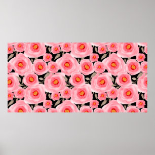 Póster Resumen de la elegancia sin problemas patrón con f