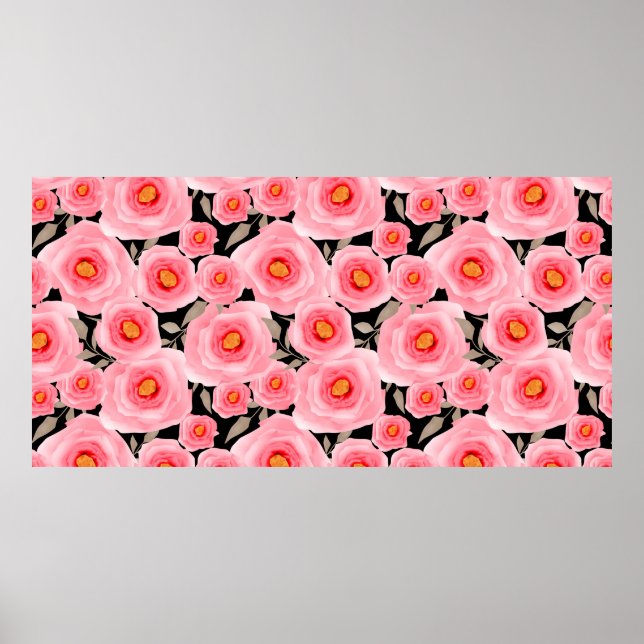 Póster Resumen de la elegancia sin problemas patrón con f (Frente)