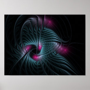 Póster Resumen de la fantasía colorida fractal