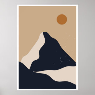 Póster Resumen de la montaña panorámica