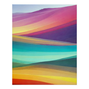 Póster Resumen de la naturaleza del valle del paisaje