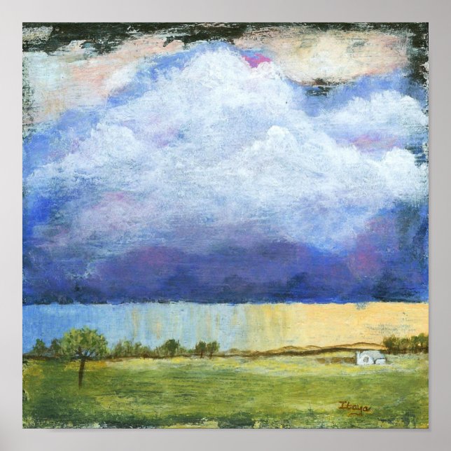 Póster Resumen de la pintura de la Casa de Paisaje de Art (Frente)