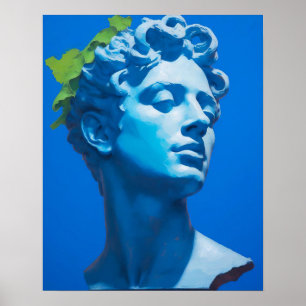 Póster Resumen De La Pintura De La Estatua Del Busto, Res