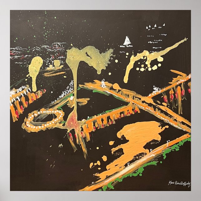 Póster Resumen de la pintura en la línea aérea de Pittsbu (Frente)