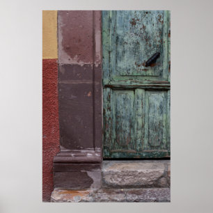 Póster Resumen de la puerta de madera