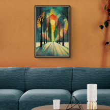 Resumen de la puesta de sol geométrica | Largas so