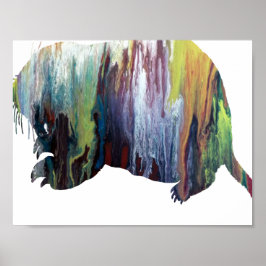 Póster Resumen de la silueta de Gopher