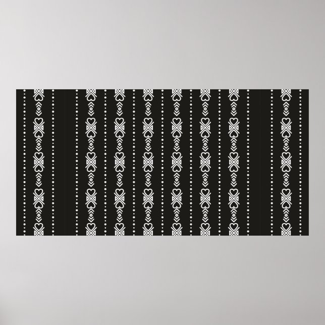 Póster Resumen de la textura del corazón azteca (Frente)