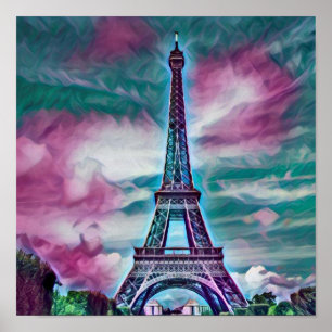 Póster Resumen de la Torre Eiffel