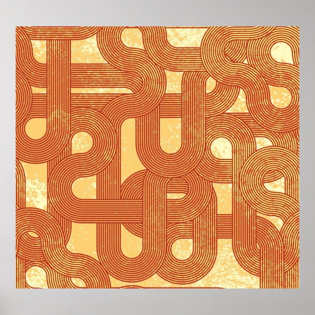 Póster Resumen de la vendimia geométrica colorida. (Frente)