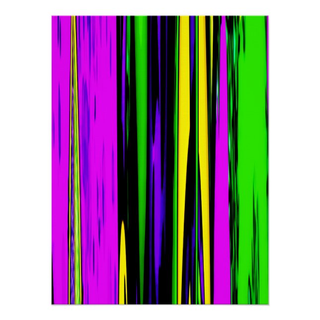 Póster Resumen de las franjas de Mardi Gras (Anverso)