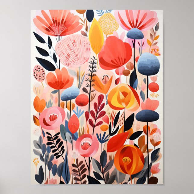 Póster Resumen de las hermosas flores (Frente)