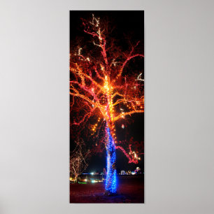 Póster Resumen de las luces del árbol de Navidad