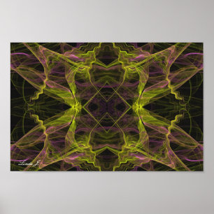 Póster Resumen de lienzo o Poster de fondo fractal